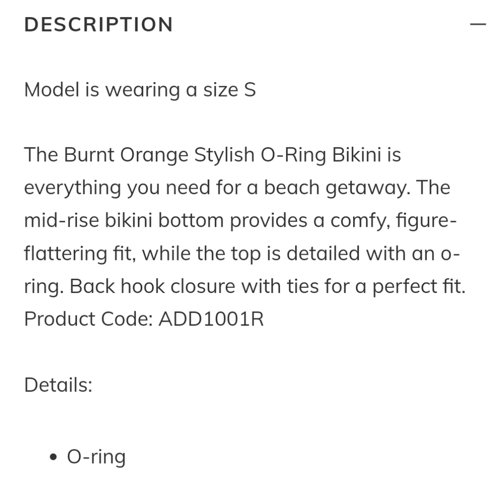 Burnt Orange Stylish O-Ring Bikini - Picture 8 of 10